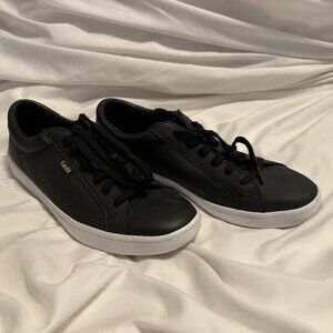 Keds Ortholite Ace Black Leather Sneaker, Size 8